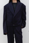SAMUEL GUI YANG MW SIR Wool Jacket MWAW22BL04-1 Navy Blue